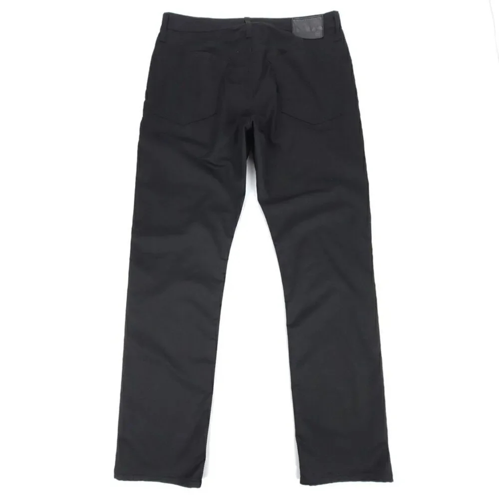 ADRIANO GOLDSHMIED Everett Slim Straight Chino Casual Pant 36x32 Black Minimal